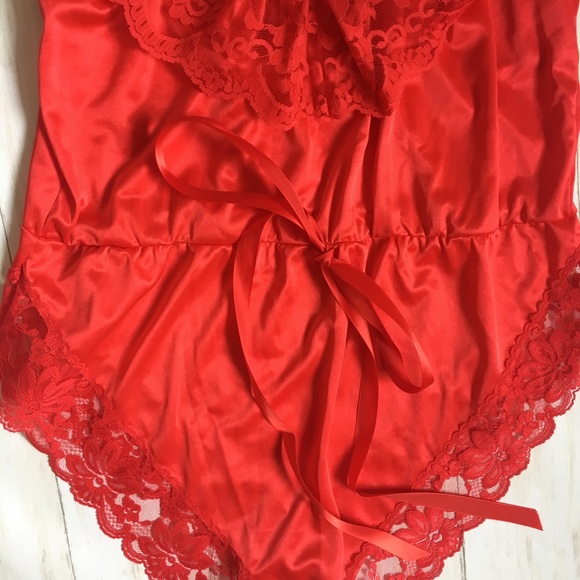 Vintage DARLING BODY FASHIONS Red Lace Lingerie M - Picture 3 of 8